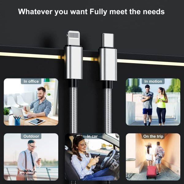 2Pack 10ft iPhone Fast Charger Cable, [Apple MFi Certified] Long USB C to - Image 6