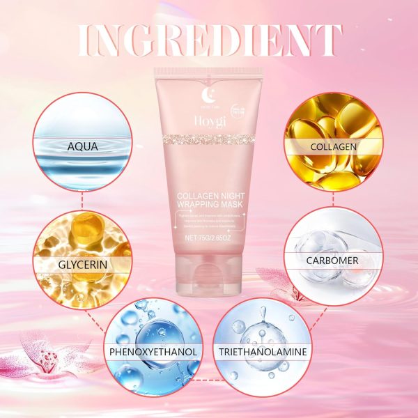 Collagen Overnight Wrapping Peel Off Facial Mask Pack, Collagen Night - Image 6
