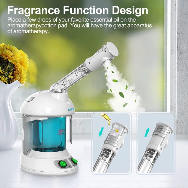 Facial Steamer - DENFANY Nano Ionic Face Steamer with Extendable 360° - Image 3