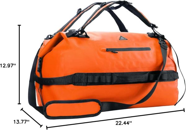 Haimont Large Waterproof Duffel Backpack Roll-Top Heavy Duty Dry Duffle Bag - Image 9