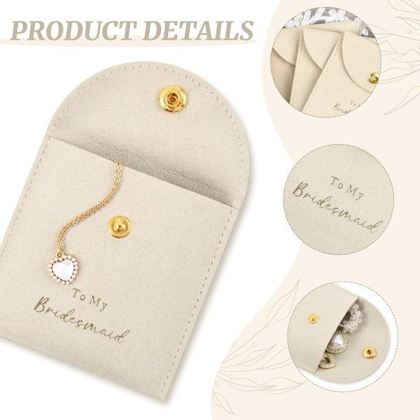CEELGON Jewelry Bags Bridesmaid Gifts Set of 8 Velvet Small Jewelry Pouch - Image 2