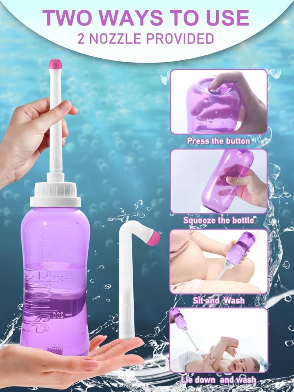 Peri Bottle for Postpartum - Portable Bidet 16.9 Oz Travel Bidet Bottle for - Image 2