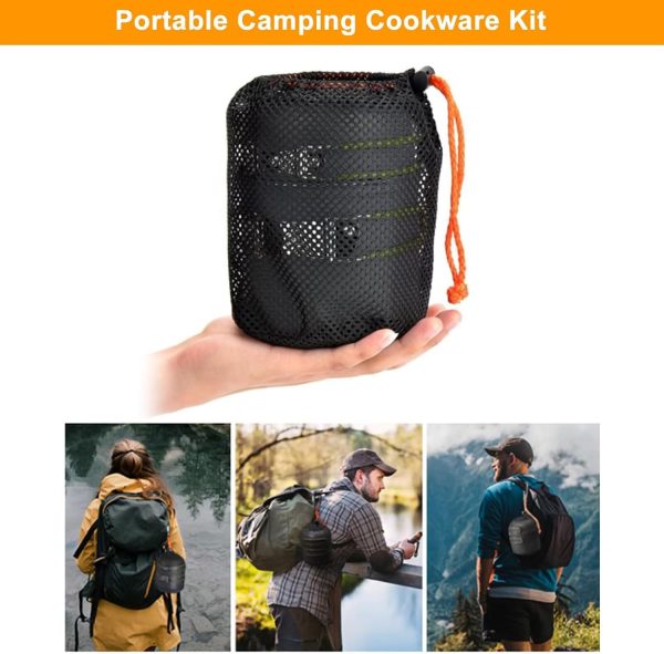 Compact Camping Cookware Set - Lightweight Backpacking Pots and Pans Kit - Image 6