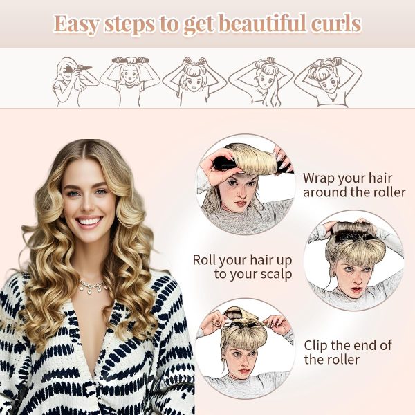 Heatless Curls Overnight Rods Heatless Hair Curler Hair Curlers To Sleep In - Image 2