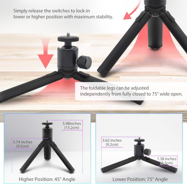 Kado Metal Portable Monitor Stand Tripod Premium Durable, 100x100mm 75x75mm - Image 5