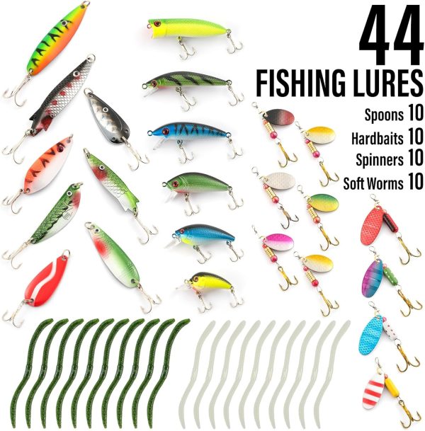 Dr.Fish Fishing Rod and Reel Combos 125-Pieces Telescopic Spinning Pole - Image 2