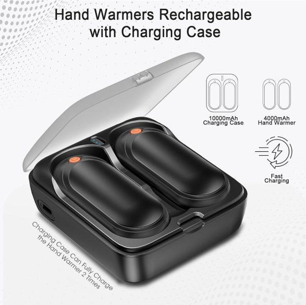 AI Hand Warmers Rechargeable 2 Pack with Charging Case, 14000mAh Electric - Image 5