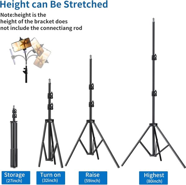 Cell Phone Tripod for iPhone Tall Phone Video Recording Vlogging Streaming - Image 2
