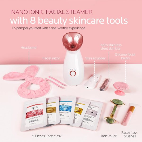 Colorfarm Facial Steamer Nano Ionic: Face Steamer Home Spa Kit Deep - Image 5