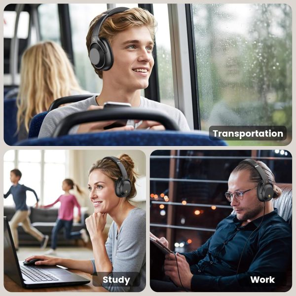 Riibox Y7Pro Hybrid Active Noise Canceling Headphones, 40 Hours - Image 8