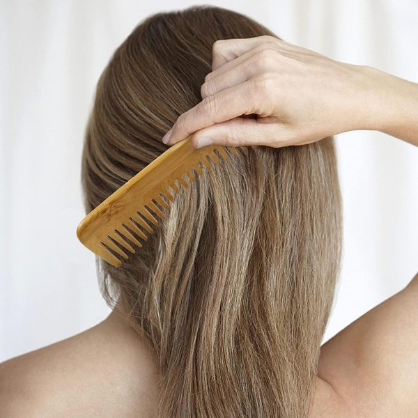 MRD Hair Brush Set, Natural Bamboo Comb Paddle Detangling Hairbrush, - Image 9
