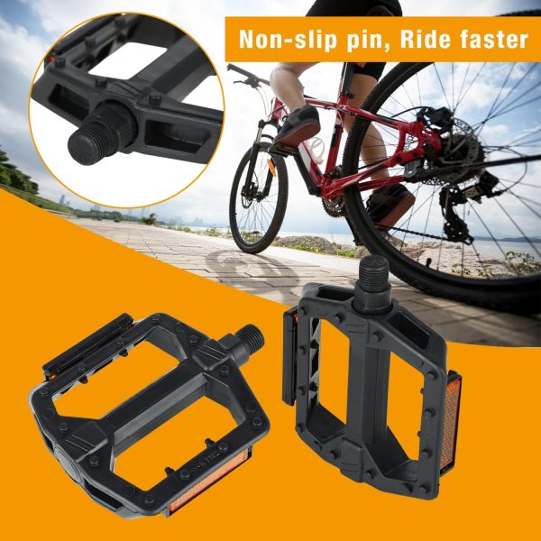 Bike Pedals 9/16" Lightweight Non-Slip Bicycle Platform Pedals Fits Most - Image 6