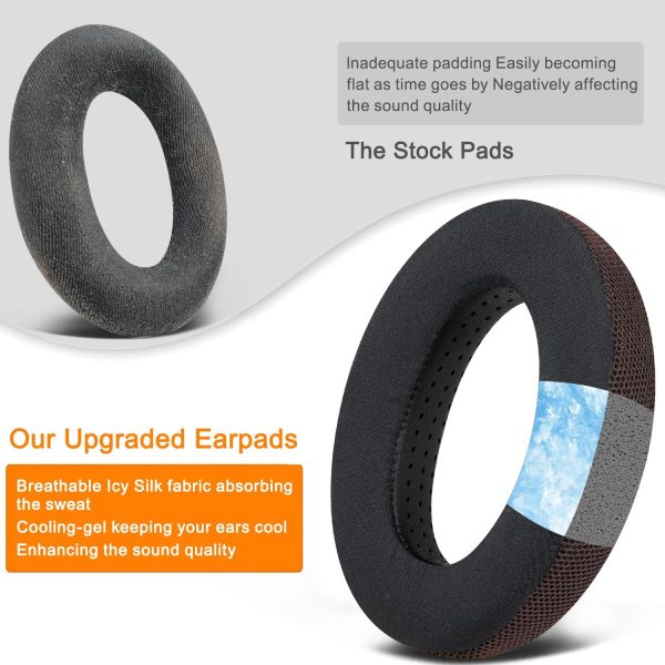 SOULWIT Cooling-Gel Earpads Cushions Replacement for Sennheiser HD650, - Image 8