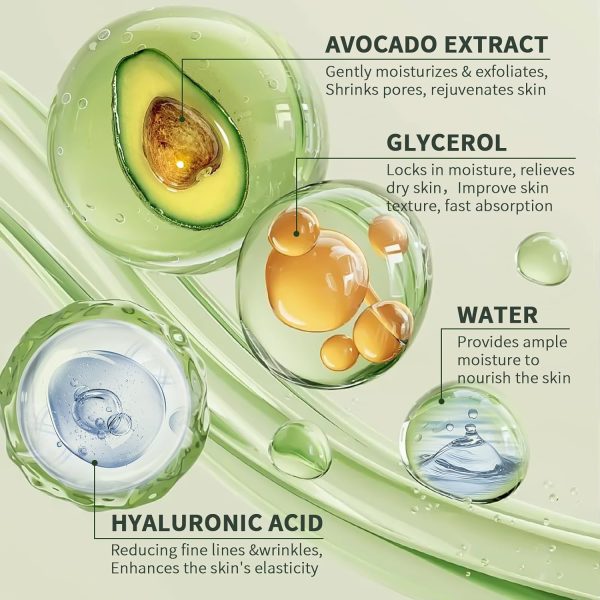 Avocado Skin Care Set, Skincare Gifts Kits For Hydrating Skin, Anti Aging - Image 4