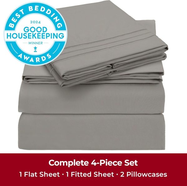 Mellanni King Sheets Set - 4 PC Iconic Collection Bedding - Hotel Luxury, - Image 2