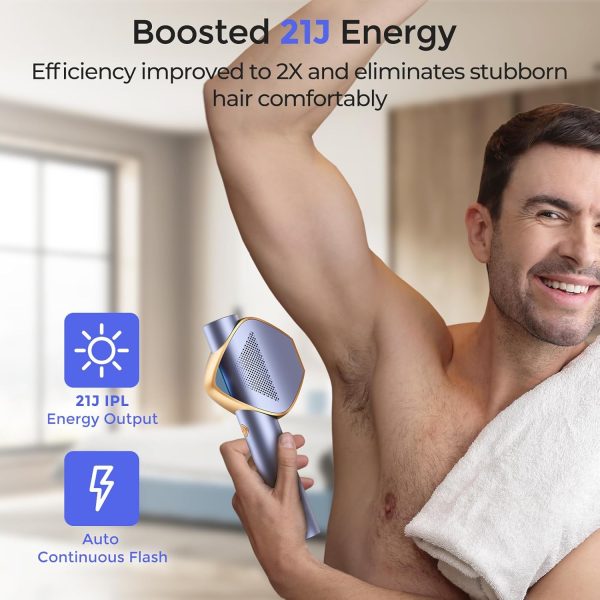 LUBEX Laser Hair Removal, IPL Hair Removal Device with Sapphire Ice-Cooling - Image 4