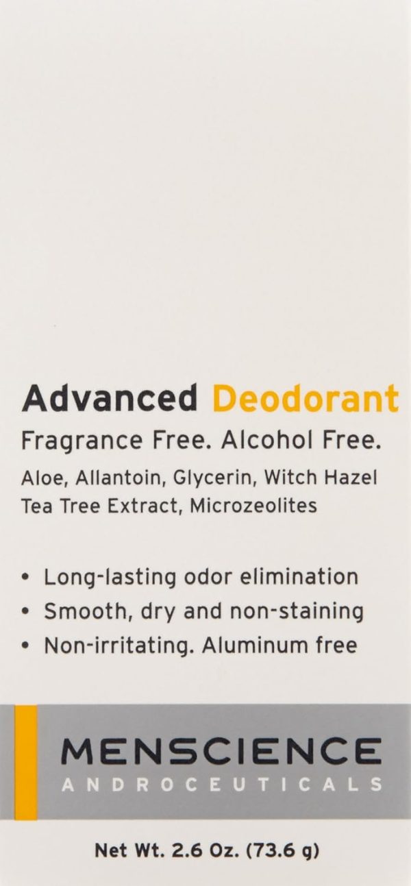 MenScience Androceuticals Advanced Deodorant, 2.6 oz (Pack of 1) - Image 2