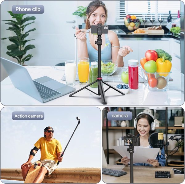 ULANZI MT-79 Extendable Tripod Aluminum, 81" Portable Adjustable Light - Image 6