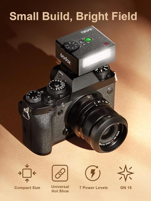 Godox Flash Godox iM30 Mini Flash - Camera Flash GN 15, 7 Power Levels, IM - Image 5