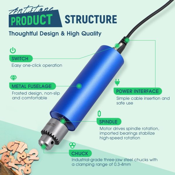Electric Resin Polishing Kit Resin Drill with 287 Accessories Variable - Image 3