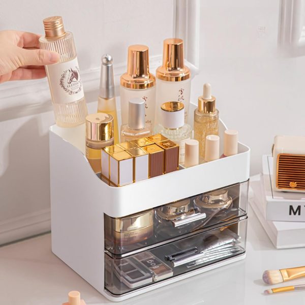 Makeup Organizer for Vanity,Vanity Organizer with 2 Drawers,Makeup&Skincare - Image 3