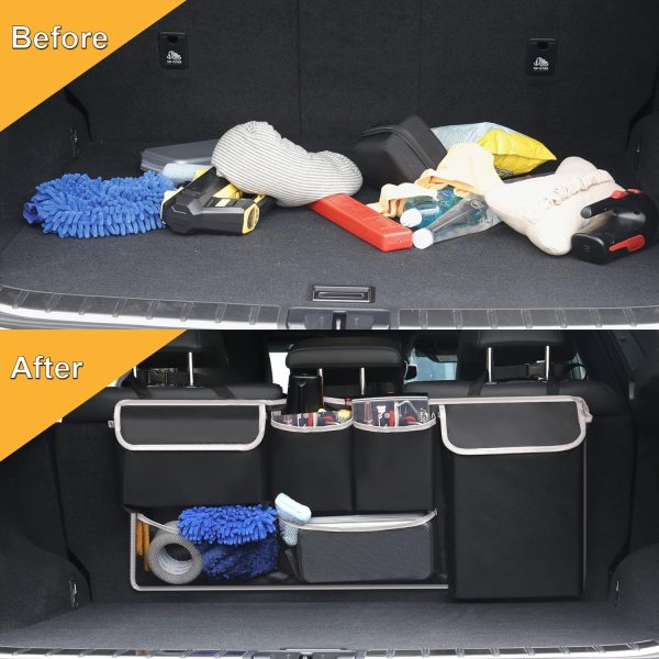 UYYE Trunk Hanging Organizer, Backseat Bag, Car Interior Accessories with 4 - Image 2