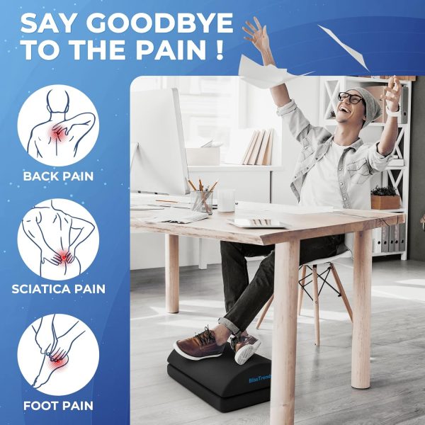 BlissTrends Foot Rest for Under Desk at Work-Versatile Foot Stool with - Image 2