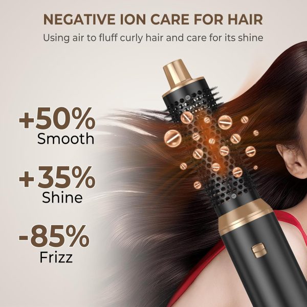 Blow Dryer Brush, Hair Dryer Brush Air Curler Air Curling Wrap Styler, - Image 4
