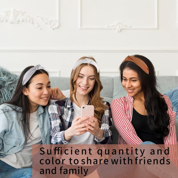 Headbands for Women, 8Pcs Knotted Headbands Fashion Women Hair Accessories - Image 7