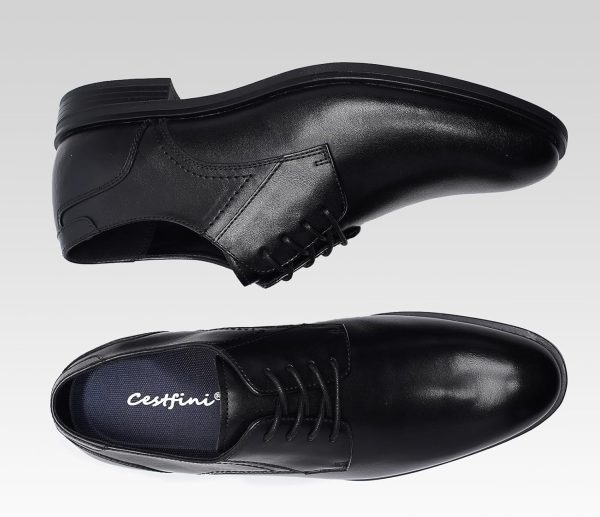 Cestfini Men's Dress Shoes Formal Business Oxfords Plain Toe Lace Up Derby - Image 7