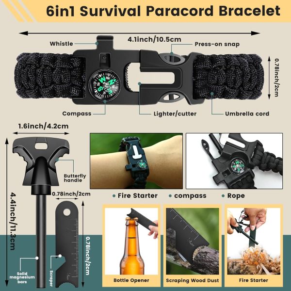 Survival kit,16 in 1 Professional Survival Gear Tool kit, Camping Gear, - Image 5