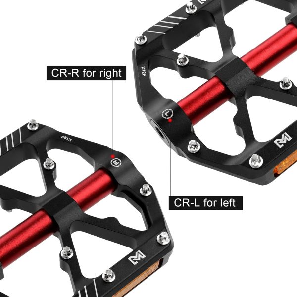 3 Bearings Mountain Bike Pedals Platform Bicycle Flat Alloy Pedals 9/16" - Image 6