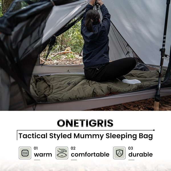OneTigris Bushcrafter’s Sleeping Bags, Mummy Sleeping Bag for Camping - Image 4