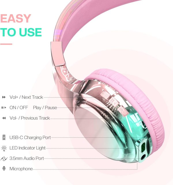 QearFun Bluetooth Headphones for Kids Boys Girls, Wireless Headphones with - Image 6