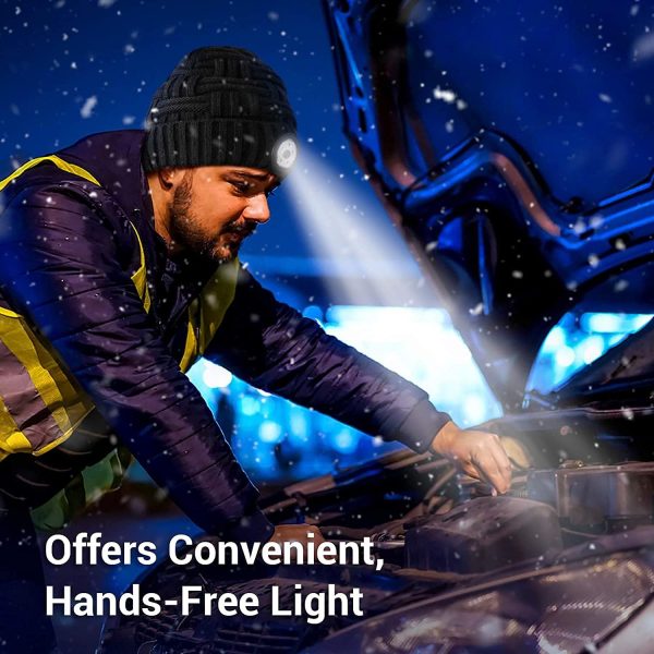 LED Beanie Hat with Lights, Gifts for Men Women Stocking Stuffers for Men - Image 4
