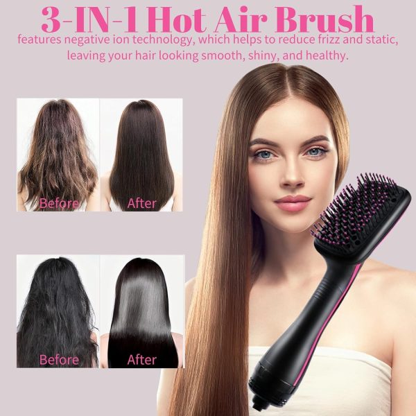Hair Dryer and Blow Dryer Brush in 1, Negative Ion Hair Dryer Brush, 1Step - Image 3
