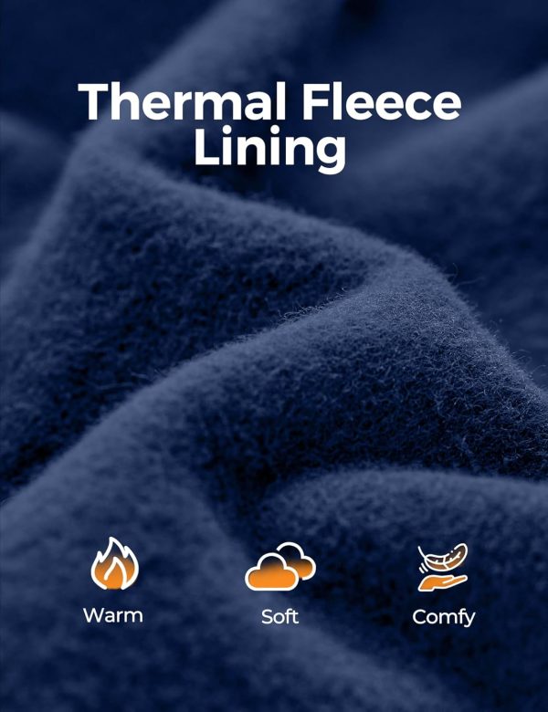 IUGA Women's Fleece Lined Leggings with Pockets Winter Warm Thermal - Image 3