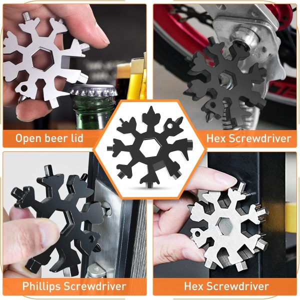 Dusor Gifts for Men, 18-in-1 Snowflake Multitool, Mens Stocking Stuffers, - Image 5