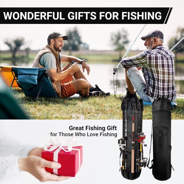 FOUUAAOOU Fishing Rod Bag, Fishing Rod Case Bag with Durable Folding Oxford - Image 7
