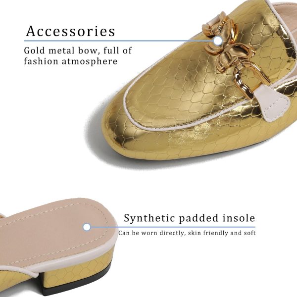 Women's Mules Backless Non-Slip Slippers Comfortable Lovely Bow Fashion - Image 5