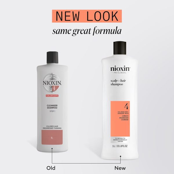 Nioxin System 4 Scalp + Hair Thickening Shampoo For Colored, Dry, & Damaged - Image 2