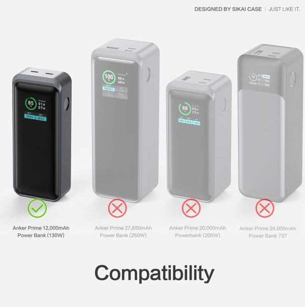 Silicone Case for Anker Prime Power Bank 12,000 mAh 130W 1/4-inch nut hole, - Image 2