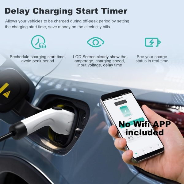 Level 2 Electric Vehicle EV Charger, 32A 240V NEMA 14-50 Plug, Portable - Image 7
