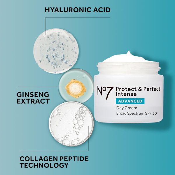 No7 Protect & Perfect Intense Advanced Fragrance-Free Day Cream SPF 30 - - Image 6