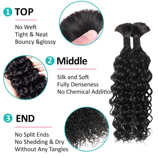 Boho Hair for Braiding 24 Inch Human Braiding Hair for Boho Braids Human - Image 2