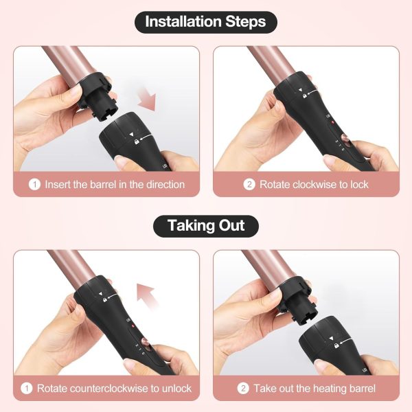 5 in 1 Curling Wand Set - Triple Barrel Hair Wavers and Interchangeable - Image 5