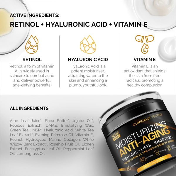 Men's Face Cream Moisturizer - Anti-Aging Cream For Men, Collagen, Retinol - Image 2
