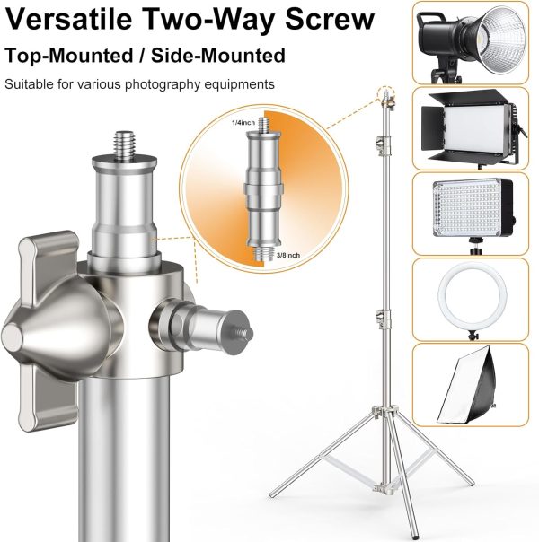 9.2 FT Stainless Steel Light Stand Photography, Heavy Duty Photography - Image 4