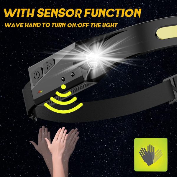 LED Headlamp, 2 Pack Rechargeable Flashlight for Adults, 230 Wide Beam Head - Image 2