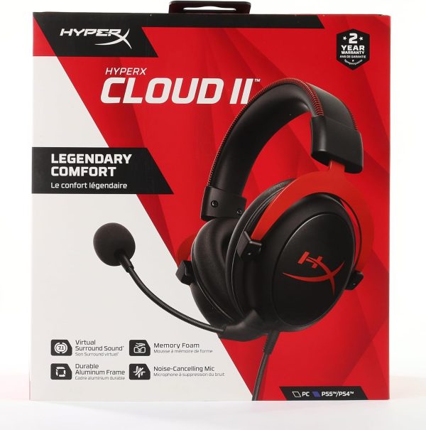 HyperX Cloud II - Gaming Headset, 7.1 Surround Sound, Memory Foam Ear Pads, - Image 14